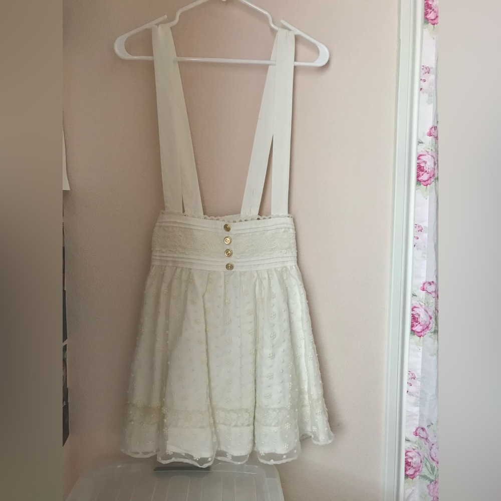 NWT Liz Lisa mesh lace ivory/cream mid-length JSK/jumperskirt from Japan